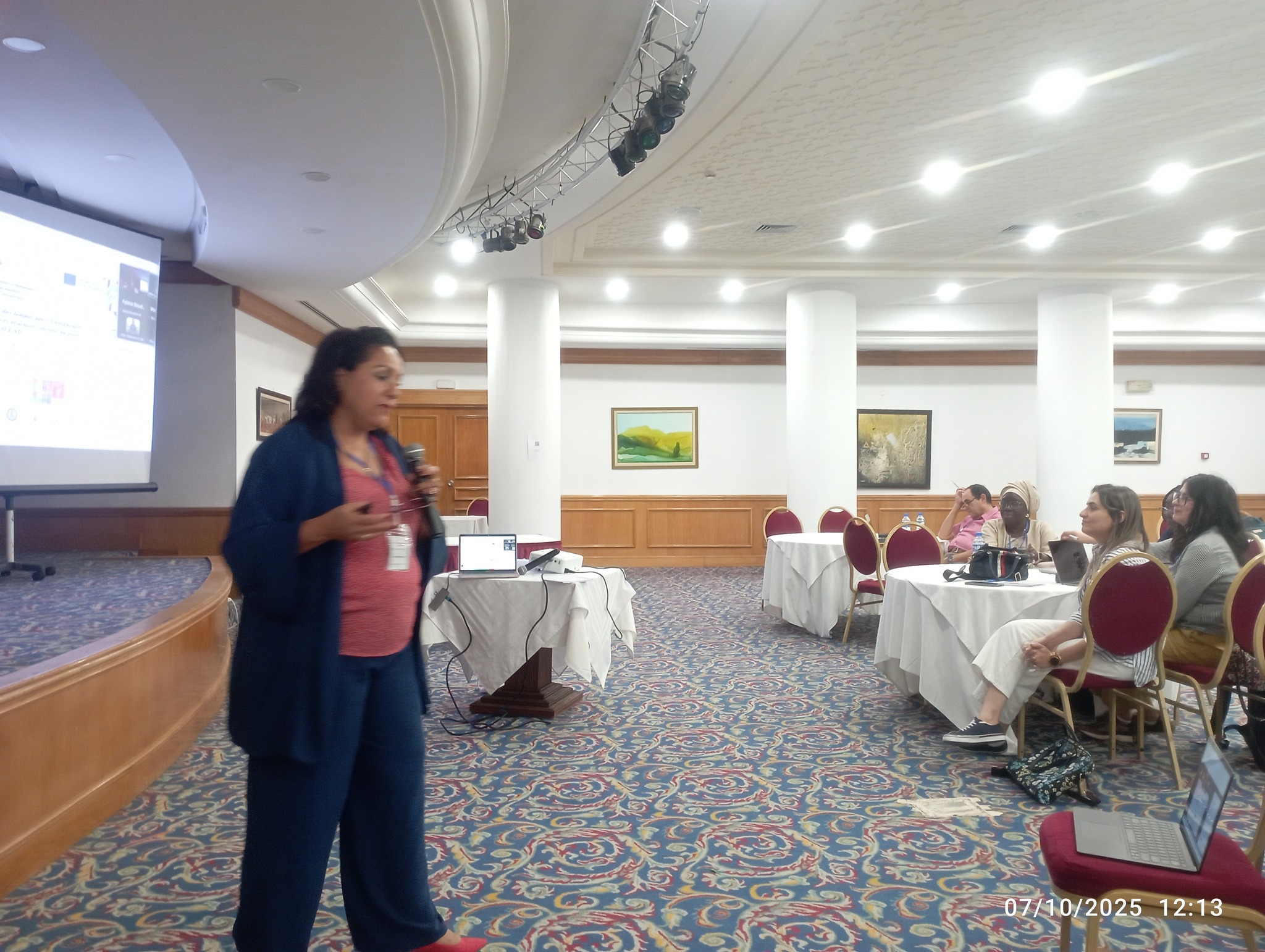 Dr. Halima Ouanda presenting at the African Women in Mathematics Conference 2025